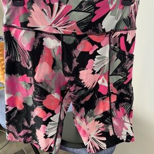 Calvin Klein performance Pink and Black Floral Bike Shorts